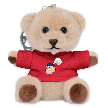 Rentner Rente 2026 Capybara - Teddy Schlüsselanhänger - Rot - Vorne