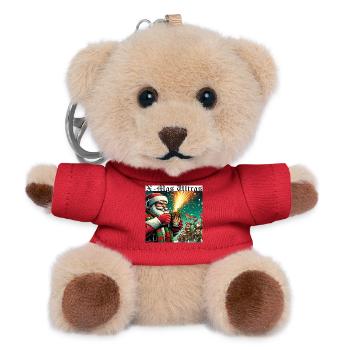 X-Mas Ultras Fireworks Santa - Teddy Keyring - red - Front