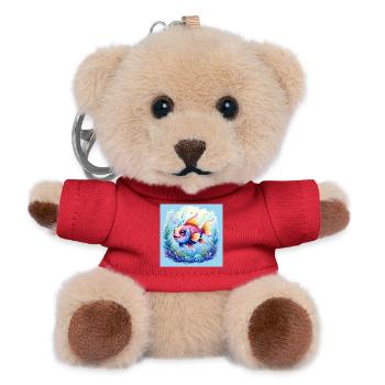 Colorful Fish Under the Coral - Teddy Keyring - red - Front