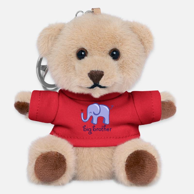 Big Brother - Teddy Keyring - red