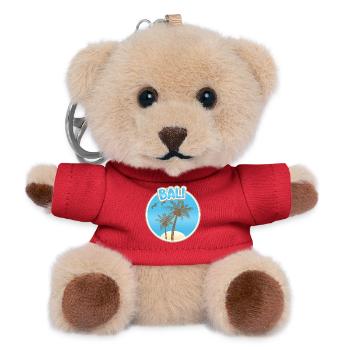 Gift for Bali - Teddy Keyring - red - Front