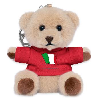 Drapeau italien – Espace de nom - Porte-clés ourson - rouge - Devant