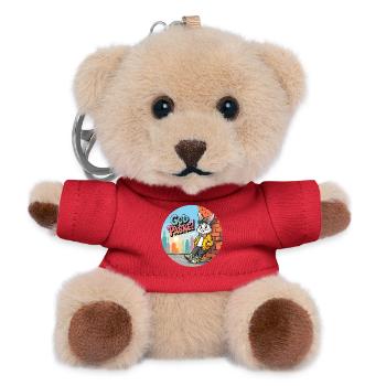 Easter Bunny in the city's street art - Teddy Keyring - red - Front