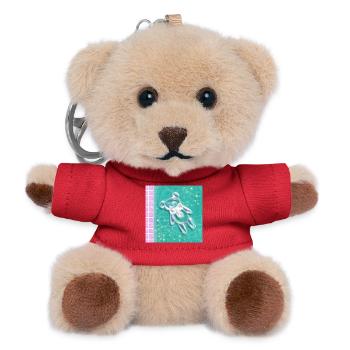 Clean Core Bubble Bear - Teddy Keyring - red - Front