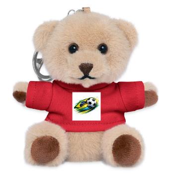Brasilianischer Fußballwirbel - Teddy Schlüsselanhänger - Rot - Vorne