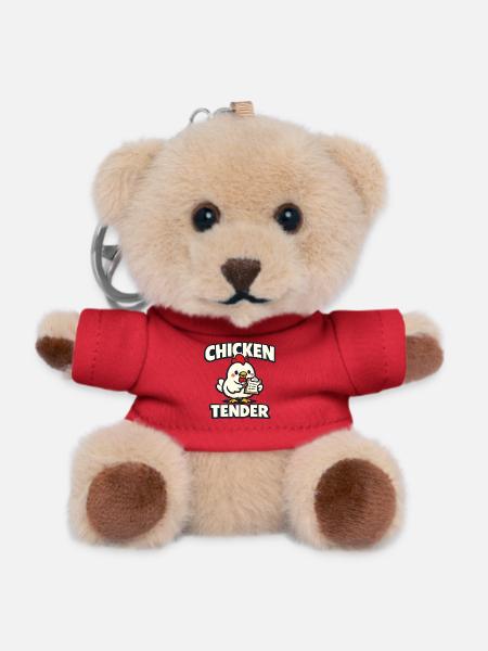 Chicken Tender - Teddy Keyring - red