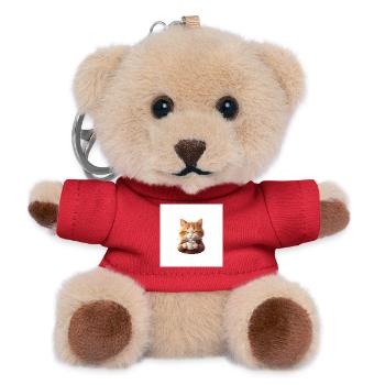 Cuddly Kitten Coffee Magic - Teddy Keyring - red - Front