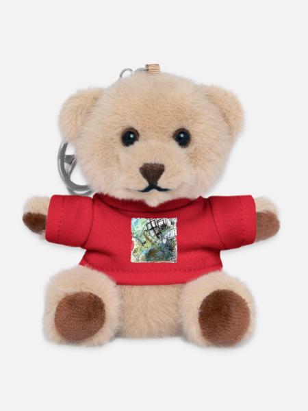 Airplane - Teddy Schlüsselanhänger - Rot