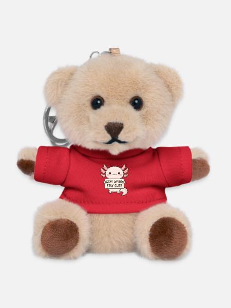 Stay weird, stay cute - Teddy Keyring - red