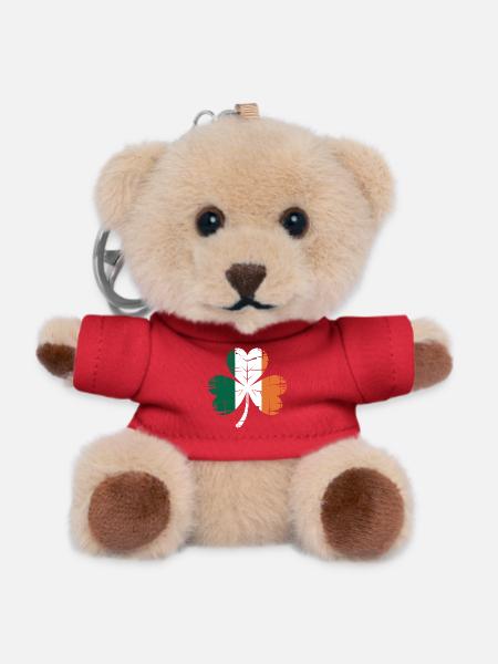 Irischer Stolz - Teddy Schlüsselanhänger - Rot
