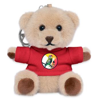 Magnificent Parrot Parakeet Color Magic Budgie - Teddy Keyring - red - Front