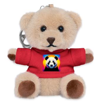 Panda - Teddy Schlüsselanhänger - Rot - Vorne
