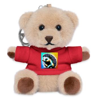 Igel - Teddy Schlüsselanhänger - Rot - Vorne