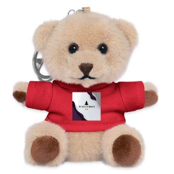 Blackforest Baum Logo Kontrast - Teddy Schlüsselanhänger - Rot - Vorne