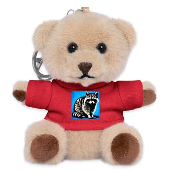 Raccoon - Teddy Keyring - red - Front