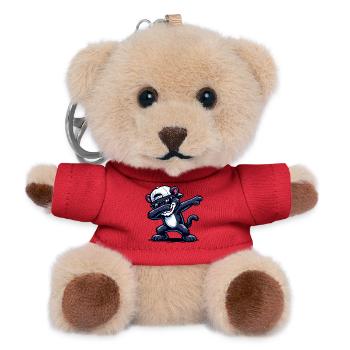 Dabbing Panther - Teddy Keyring - red - Front