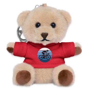 Geschenkidee für einen Roadbike mit Roadbike - Teddy Schlüsselanhänger - Rot - Vorne