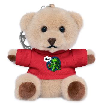 Grumpy Kraken - Teddy Keyring - red - Front