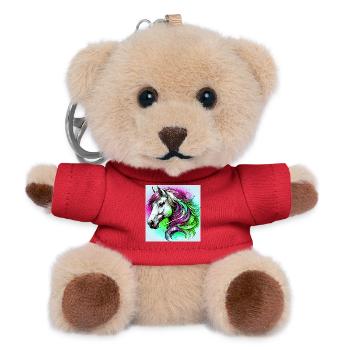 Pferd - Teddy Schlüsselanhänger - Rot - Vorne