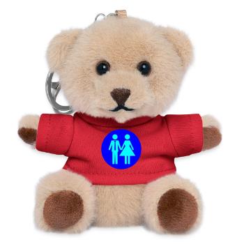 Paar Ehe Couple - Teddy Schlüsselanhänger - Rot - Vorne
