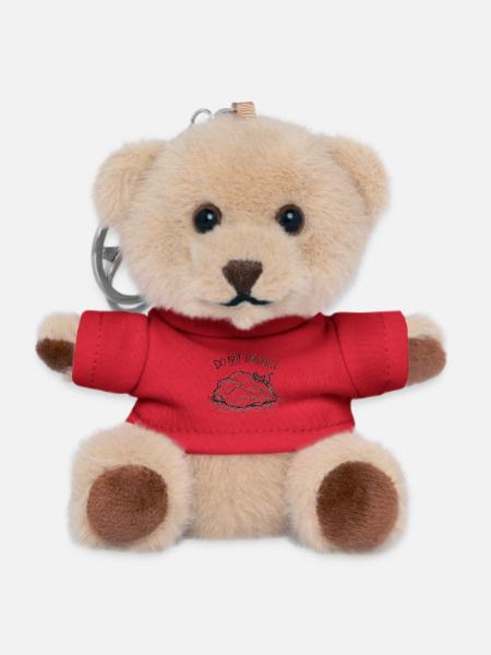 Do Not Interact – Skizze - Teddy Schlüsselanhänger - Rot