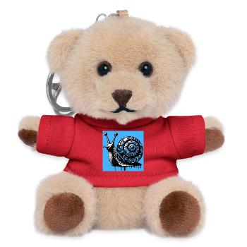 Snail - Teddy Keyring - red - Front