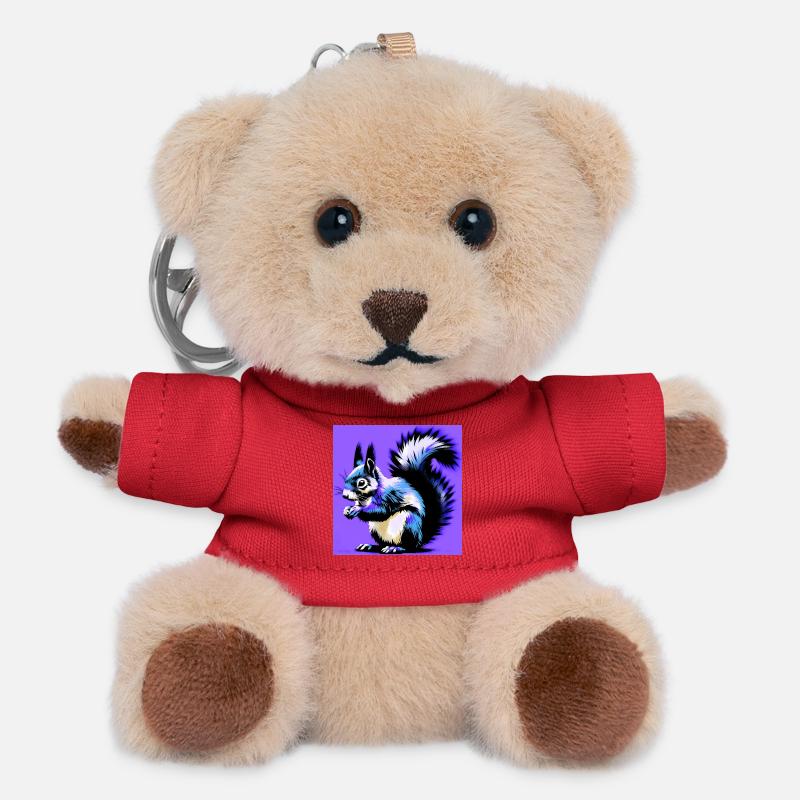 squirrel - Teddy Keyring - red