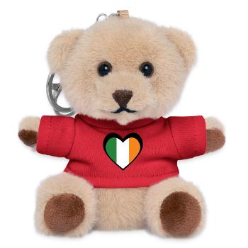Ireland Black Heart – Love for Ireland - Teddy Keyring - red - Front