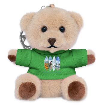 New Hampshire Vacation Travel – Granite State - Teddy Keyring - green - Front