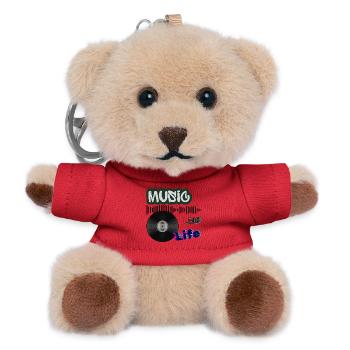 Vinyl - Teddy Schlüsselanhänger - Rot - Vorne