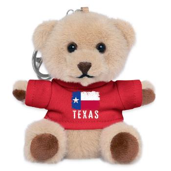 Texas State Flag Distressed Vintage Texas, USA - Teddy Keyring - red - Front