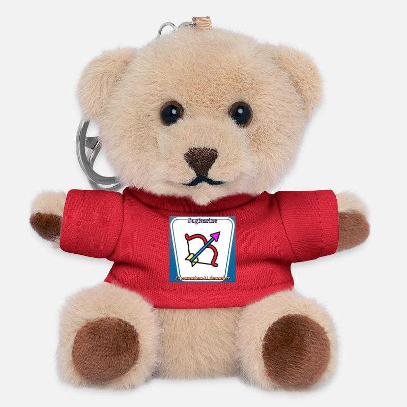 Sagittarius - Teddy Keyring - red
