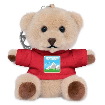 Dufourspitze als Berg - Teddy Schlüsselanhänger - Rot - Vorne