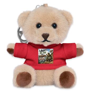 Läuft Mir Rückwärts Bergab - Teddy Schlüsselanhänger - Rot - Vorne