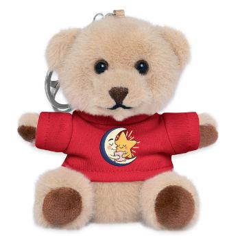 Mond und Stern Kuschelfreund - Teddy Schlüsselanhänger - Rot - Vorne