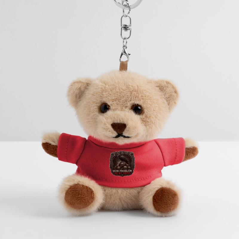 Dein Problem Nicht Meins Gothic Patch Teddy Schlüsselanhänger