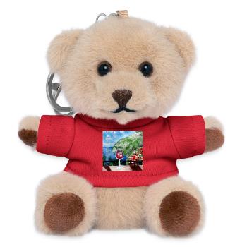 Meerblick_Ölgemälde_mit_cocktail - Porte-clés ourson - rouge - Devant