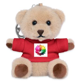 Regenbogen Blüte Explosion - Teddy Schlüsselanhänger - Rot - Vorne