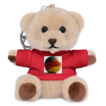 German Flag Ball Illustration - Teddy Keyring - red - Front
