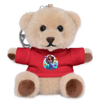Musicien de mer avec micro - Porte-clés ourson - rouge - Devant