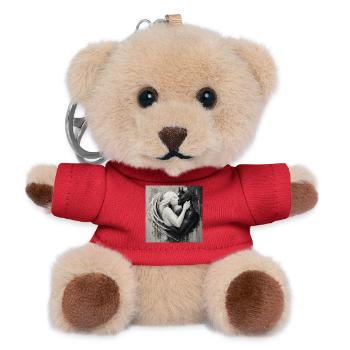 Licht trifft Dunkelheit Liebe - Teddy Schlüsselanhänger - Rot - Vorne