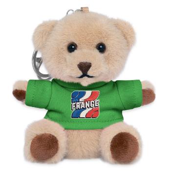 France - Teddy Keyring - green - Front