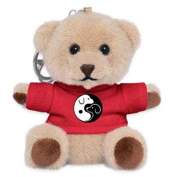 Yin Yang: Dogs - Teddy Keyring - red - Front