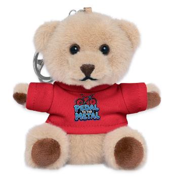 Road Bike Retro Colorful - Road Rider Gift Idea - Teddy Keyring - red - Front