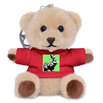 rabbit - Teddy Keyring - red - Front