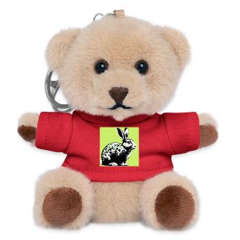 rabbit - Teddy Keyring - red - Front