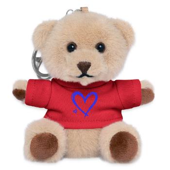 Herz - Teddy Schlüsselanhänger - Rot - Vorne