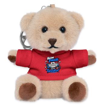 Keine Panik auf der Tastatur - Teddy Schlüsselanhänger - Rot - Vorne
