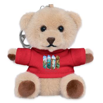 Barbados Vacation Travel – Caribbean Beach & Culture - Teddy Keyring - red - Front