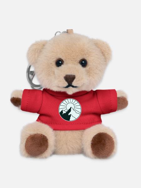 mountain-sun-design - Teddy Keyring - red
